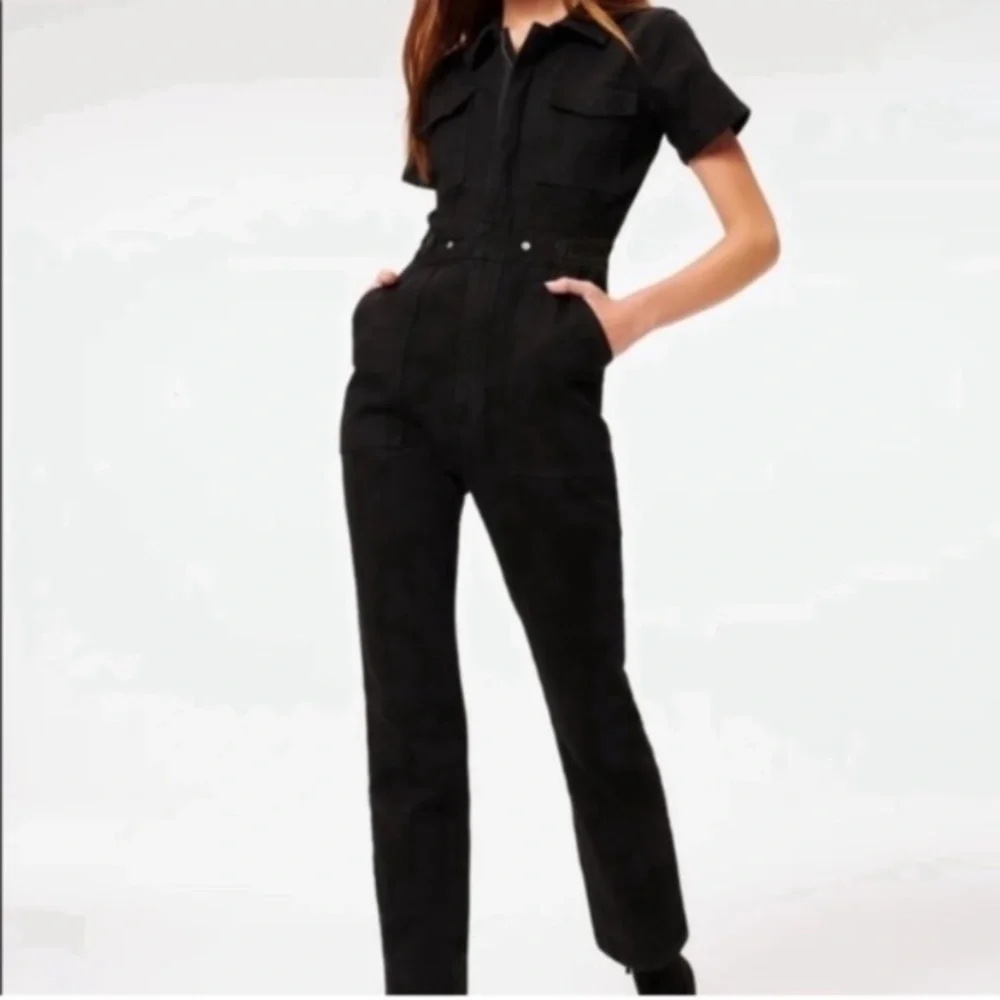 GOOD AMERICAN The Fit For Success Jumpsuit Black